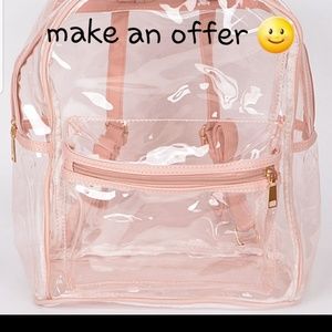 Clear backpack bag 🌧 keep the rain away